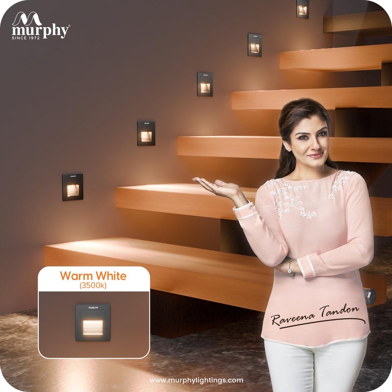 Murphy 3W Wall Step Conceal Light Outdoor and Indoor LED Foot Light with Aluminium IP65 Grade Waterproof Body : Warm White, Pack of 1 - Image 5