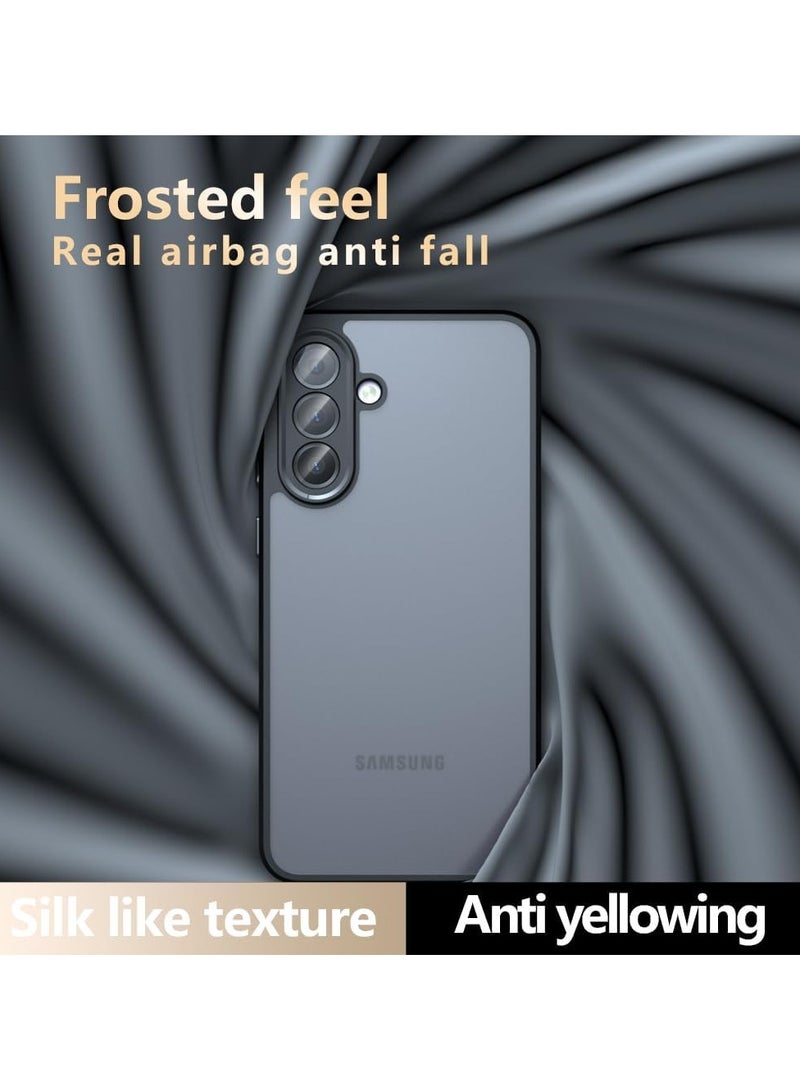 جراب حمايه اسود مط غير لامع ومقاوم للصدمات متوافق مع Samsung Galaxy M55 (أسود ) - Image 4