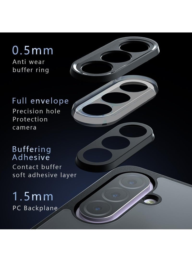 جراب حمايه اسود مط غير لامع ومقاوم للصدمات متوافق مع Samsung Galaxy M55 (أسود ) - Image 3