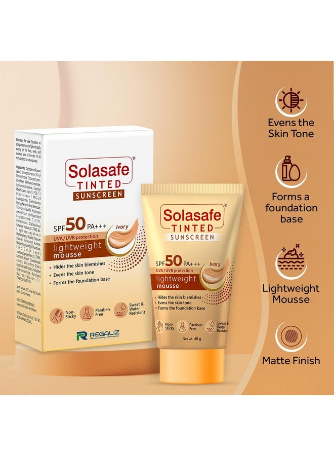 Solasafe واقٍ من الشمس سولاساف تينتد آيفوري SPF 50 | حماية واسعة النطاق | تركيبة خفيفة الوزن | مناسبة لجميع أنواع البشرة - Image 4