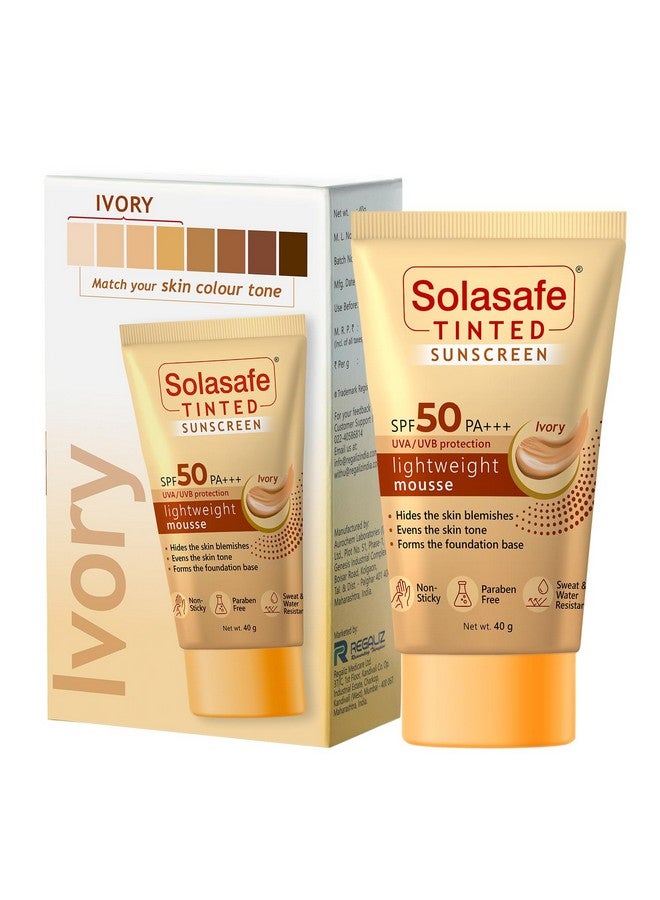 Solasafe واقٍ من الشمس سولاساف تينتد آيفوري SPF 50 | حماية واسعة النطاق | تركيبة خفيفة الوزن | مناسبة لجميع أنواع البشرة - Image 1