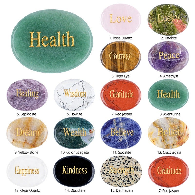 Nafus Custom Natural Crystal Palm Stone - Power Stone for Meditation, Wholesale from Manufacturer