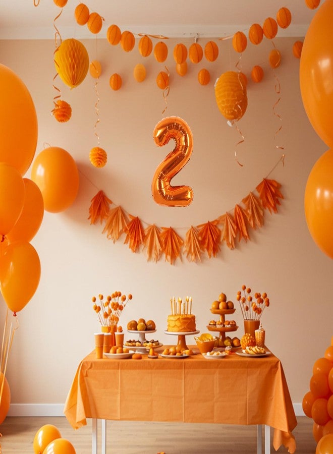 TONIFUL Number Balloons 16 Inch Orange 0-9 Number Mylar Foil Balloons 10 Pcs Custom digitalal Balloons for Birthday Party Engagement Graduations Anniversary Baby Shower Decorations Party Supplies - Image 3