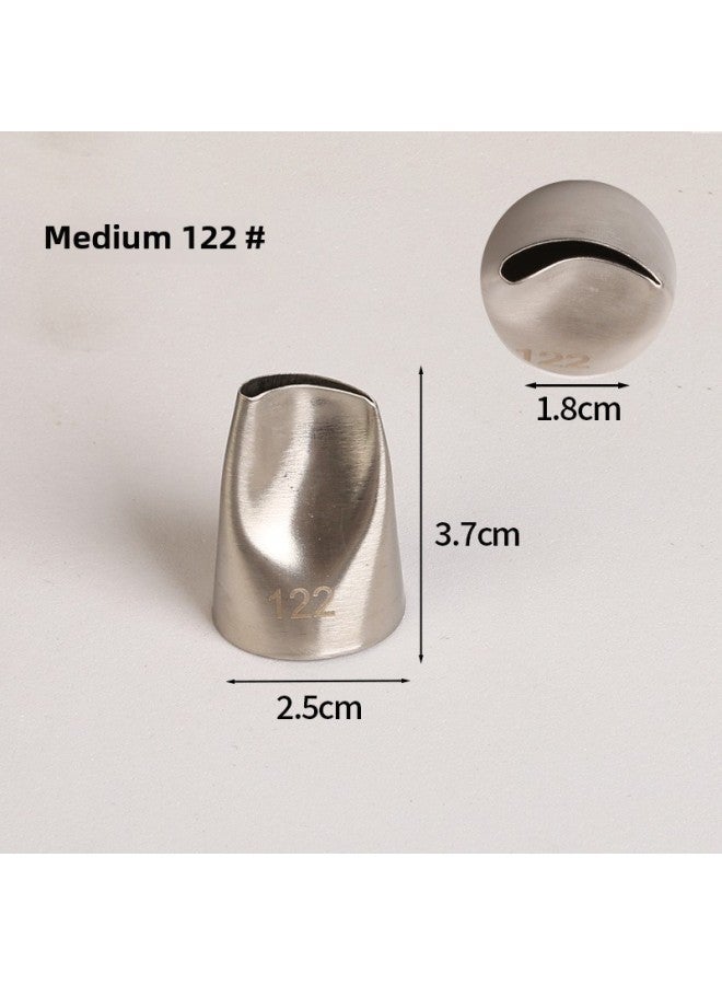 Stainless Steel Pastry Nozzle Korean Style Pastry Milking Oil Rose Cake Cream Cream Petal Skirt Pastry Nozzle 104 Mouth-Specifications:122 - Image 1