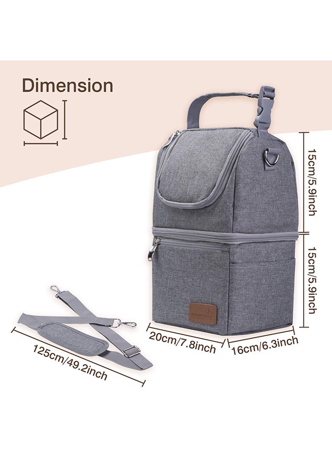 مام كوزي حقيبة زجاجات الأطفال المعزولة، حقيبة تبريد حليب الأم متعددة الوظائف - Image 2