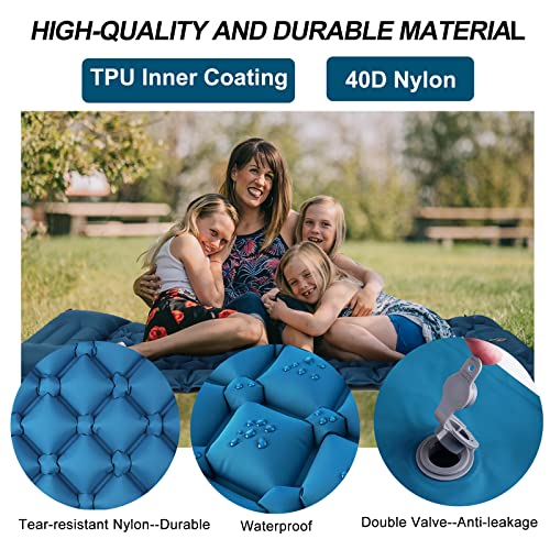 covacure Sleeping Pad for Camping - Ultralight Self-Inflating Camping Pad Mat with Built-in Foot Pump, Durable & Waterproof Camping Air Mattress for Hiking - Image 5