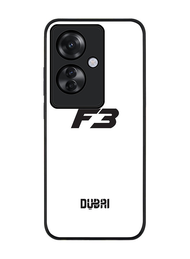 Stylizedd Rugged Black edge case for Oppo Reno11 F / Oppo F25 Pro 5G, Slim fit Soft Case Flexible Rubber Edges Anti Drop TPU Gel Thin Cover -   Faz3 Dubai White - Image 1