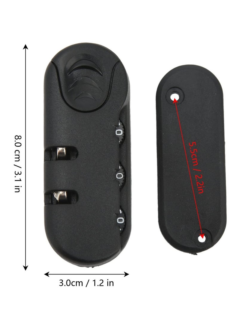 SYOSI Luggage Password Lock, 3 Digit Password High Security Frosted Texture Replacement Code Combination Travel Luggage Lock for Suitcases, Travel Cases, Tool Boxes(4 PCS)  - Image 2