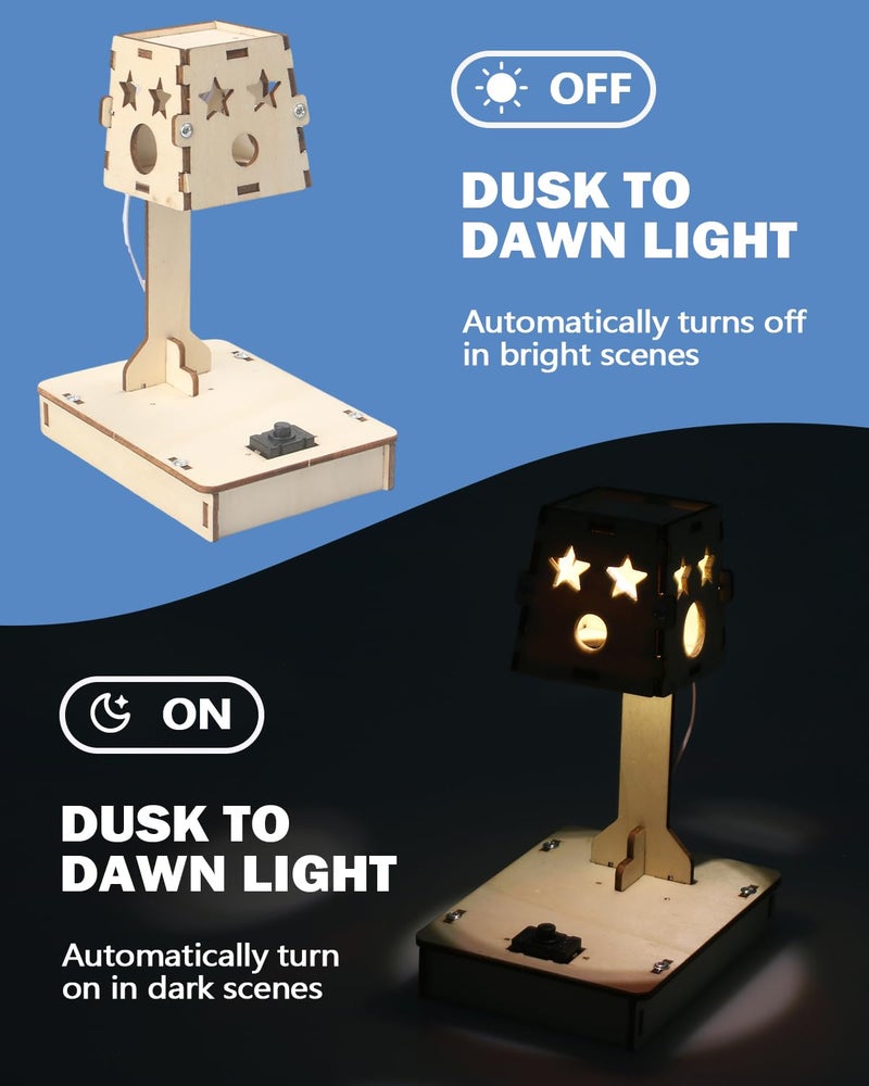 Poraxy 6 in 1 STEM Toys for Kids Ages 8-12, STEM Kits, 3D Wooden Puzzles, Educational Science Projects Building Model Kits, Birthday Gifts for Boys and Girls Ages 7 8 9 10 11 12 13 Years Old - Image 5