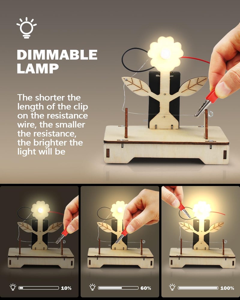 Poraxy 6 in 1 STEM Toys for Kids Ages 8-12, STEM Kits, 3D Wooden Puzzles, Educational Science Projects Building Model Kits, Birthday Gifts for Boys and Girls Ages 7 8 9 10 11 12 13 Years Old - Image 4