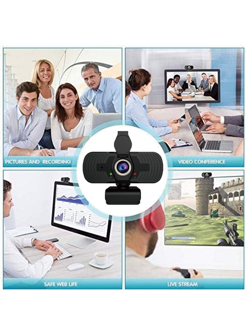 HaDoii Webcam With Cover, Microphone & Streaming Function – Computer Web Camera For Cam Video Recording On PC & Desktop Work - Image 5