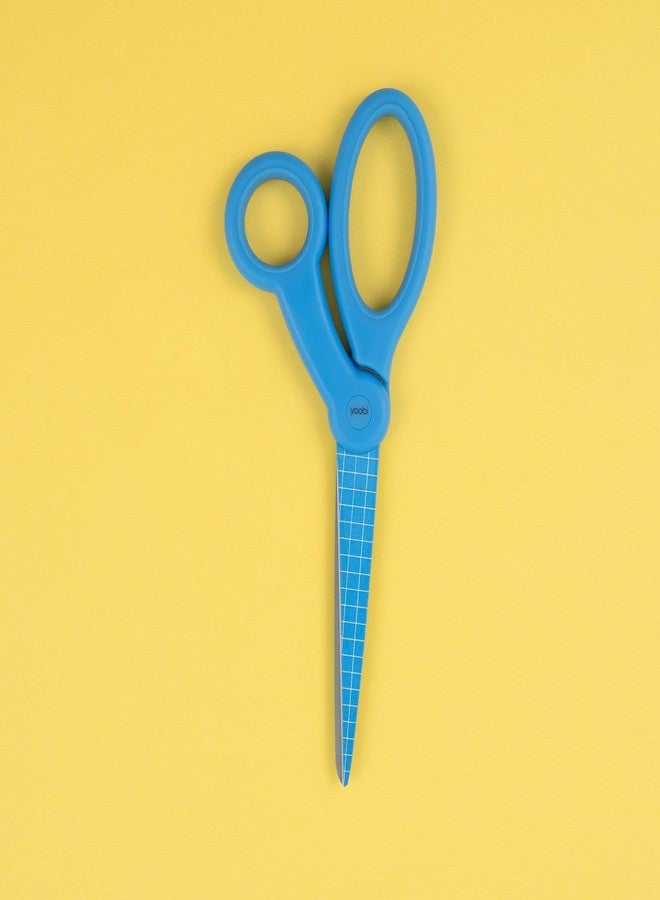 Yoobi | Scissors | Adult with Grid Blade |, Cornflower Blue (YOOB1192690) - Image 3