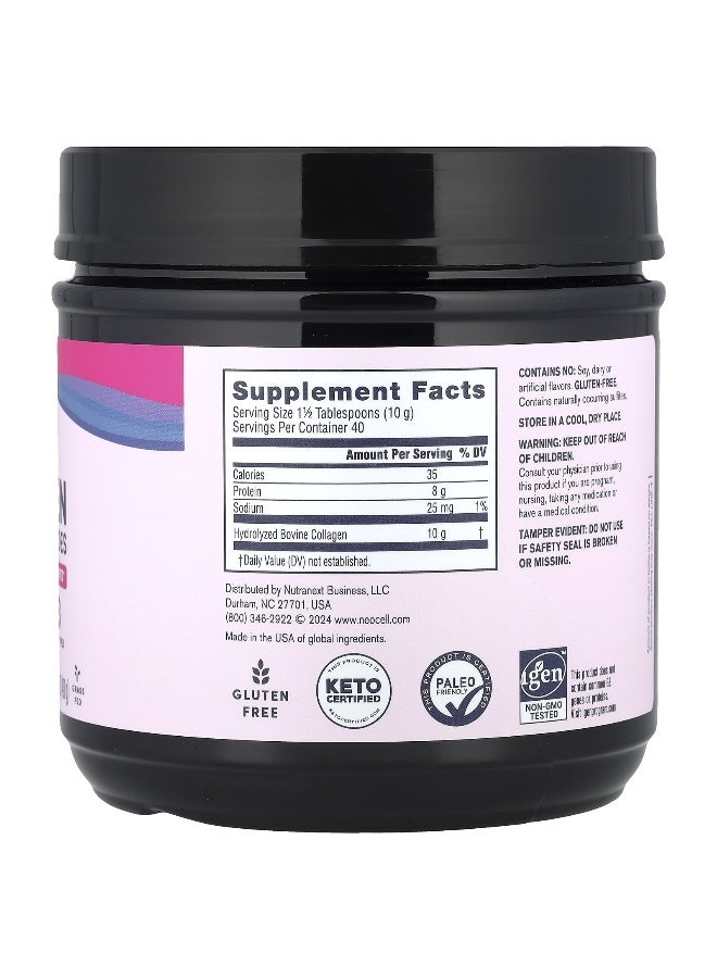 نيوسيل مسحوق ببتيدات الكولاجين الفائق (النوع 1 و3) 10 جم ببتيدات الكولاجين 14.1 أونصة (400 جم) بدون نكهة. معتمد من كيتو + خالي من الغلوتين + عشبي. - Image 3