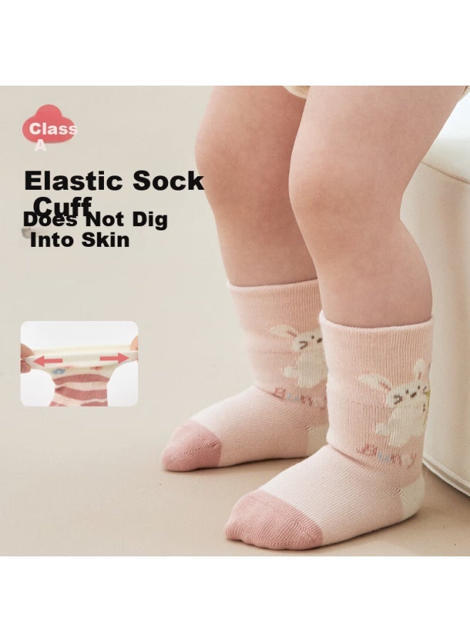Barbie Baby Socks Spring And Autumn Girls Cotton Socks 0-6 Months Seamless Socks 1-3 Years Newborn Mid-calf Winter Socks - Image 2