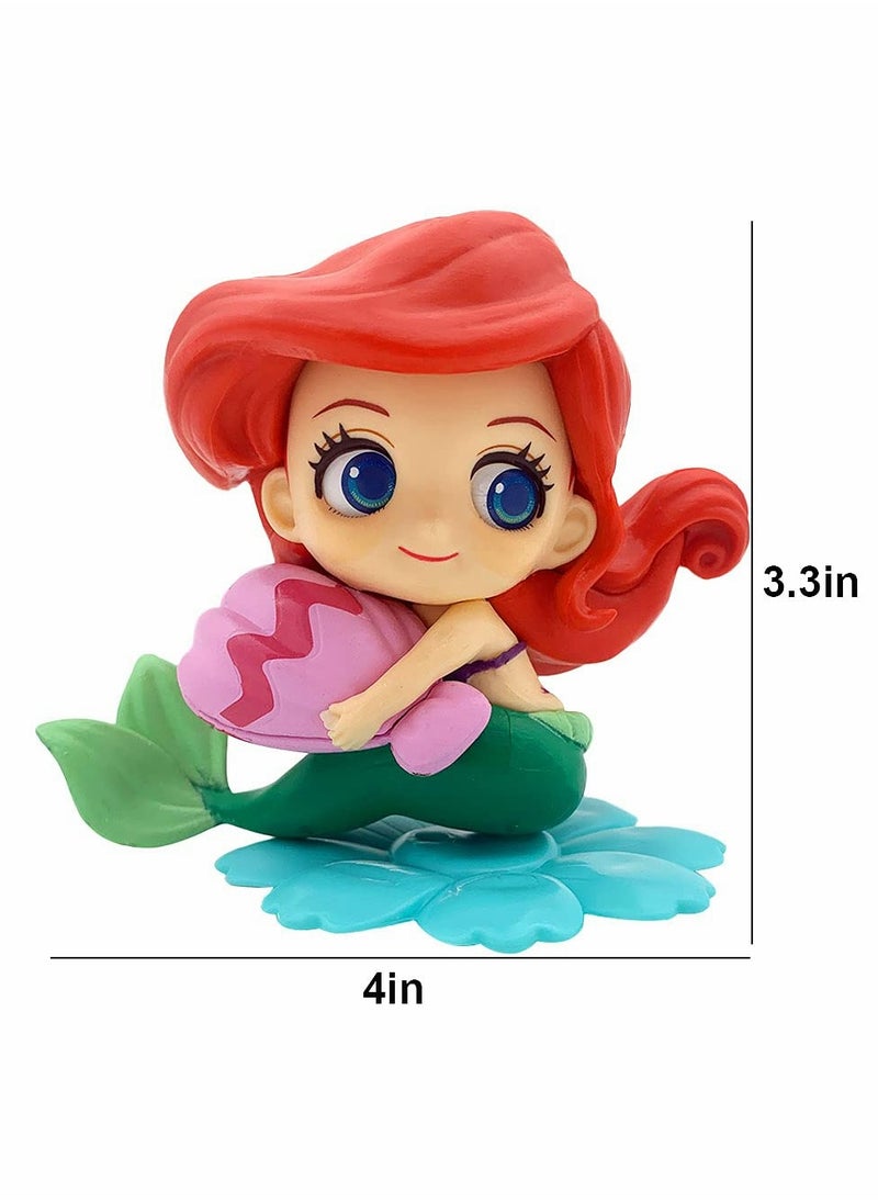 Excefore Mermaid Cake Topper Little Cute Mermaid Doll with Seashell for Under the Sea Cake Decorations, Theme Birthday Party, Baby Shower, Underwater Party  - Image 3