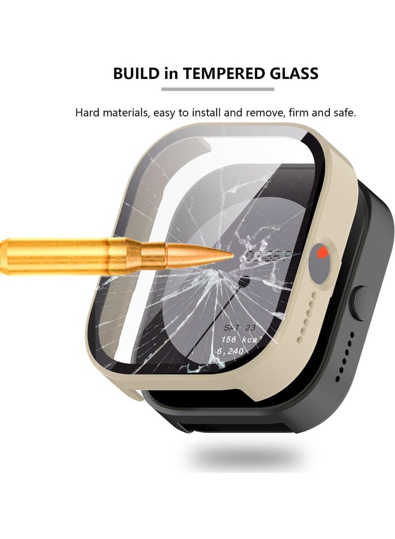 ChicVibe Case for CMF Watch Pro, PC Shell+Tempered Glass Integrated Design, Anti Fall and Scratch Resistant, High-Definition and Transparent, Built-in 9H Tempered Glass Film, Hard PC, Easy to Install, Cover for CMF by Nothing Watch Pro, Black - Image 5
