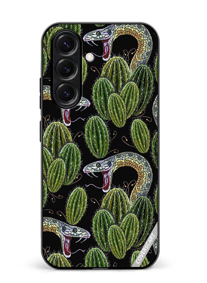 VR CREATIVE Protective Case Cover For Samsung Galaxy A56 Embroidery, Cactus And Snakes Seamless Design Multicolour