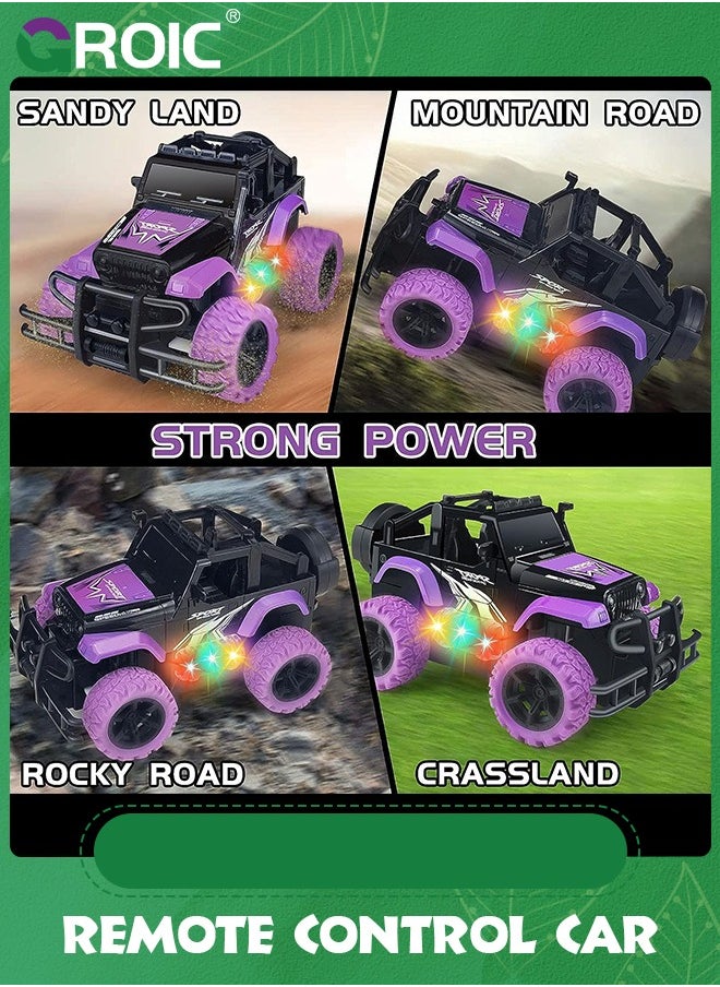GROIC Remote Control Car RC Racing Cars, 1:20 Scale Remote Control Monster Truck, 2.4Ghz LED Light Off-Road Rc Cars,Toy Cars for Kids,Remote Control Jeep  - Image 3