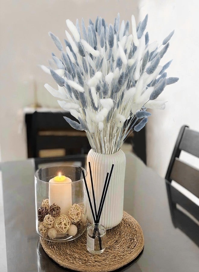 CITYES 120Pcs Dried Bunny Tails Flower Lagurus Ovatus Natural Dried Flowers Rabbit Tail Grass Gray and White Dried Pampas Grass Dried Floral Arrangement for Boho Decor Wedding Home DIY Farmhouse Table - Image 5