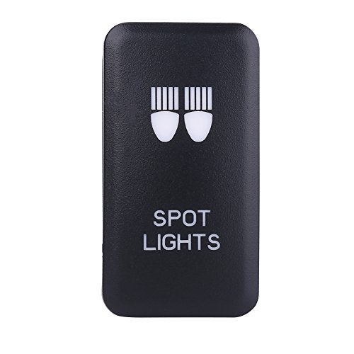 Keenso مفتاح تشغيل وإيقاف LED للسيارة من كينسو، مفتاح تبديل روكر أزرق 12 فولت للسيارة، مفتاح تبديل روكر أوتوماتيكي لتويوتا هايلكس ولاند كروزر فيغو (أضواء سبوت) - Image 2