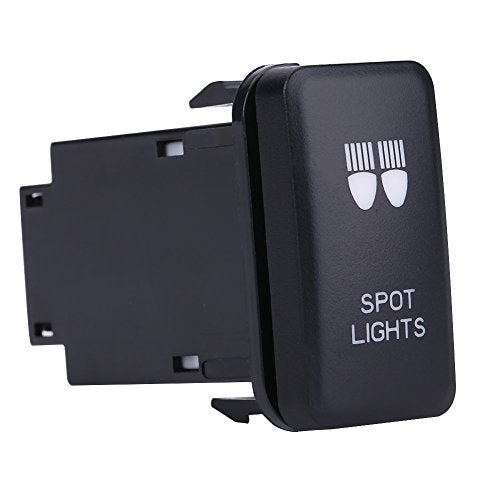 Keenso مفتاح تشغيل وإيقاف LED للسيارة من كينسو، مفتاح تبديل روكر أزرق 12 فولت للسيارة، مفتاح تبديل روكر أوتوماتيكي لتويوتا هايلكس ولاند كروزر فيغو (أضواء سبوت) - Image 3