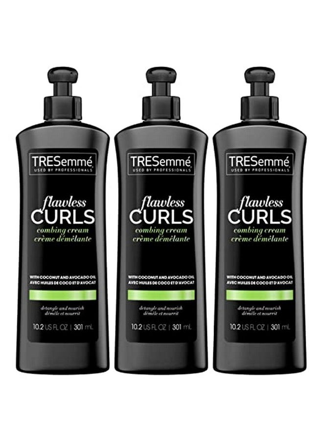 TRESemmé Tresemme Flawless Curls Combing Cream Nourishing Curl Cream For Wavy Hair Curly Hair Care With Coconut & Avocado Oil For Hair Antifrizz Hair Styling Products Scented 10.2 Oz (Pack Of 3)  - Image 1