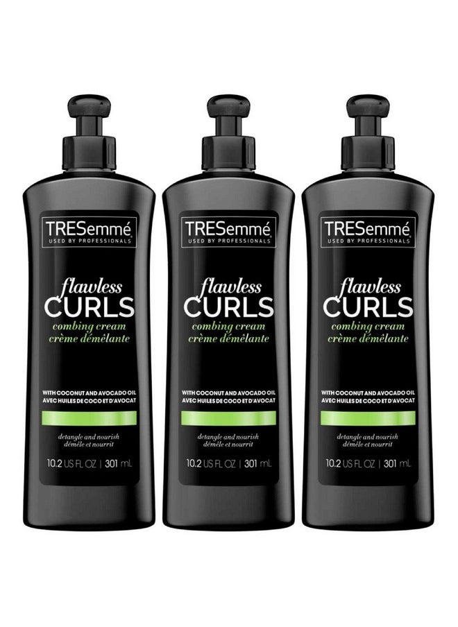 TRESemmé Tresemme Flawless Curls Combing Cream Nourishing Curl Cream For Wavy Hair Curly Hair Care With Coconut & Avocado Oil For Hair Antifrizz Hair Styling Products Scented 10.2 Oz (Pack Of 3)  - Image 2