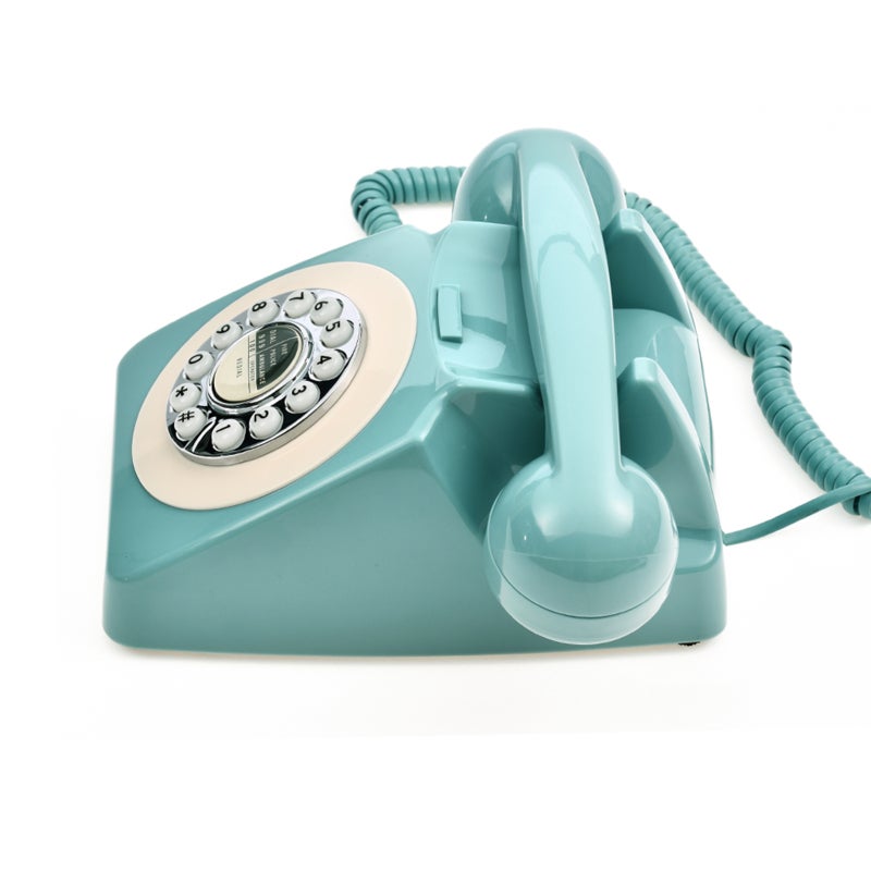 Green Corded Phone: 80s Classic Antique Design - Intelligent Voice Chip High-quality Calls Retro Landline Phone for Home Bar Café Movie Stage Props - Image 3