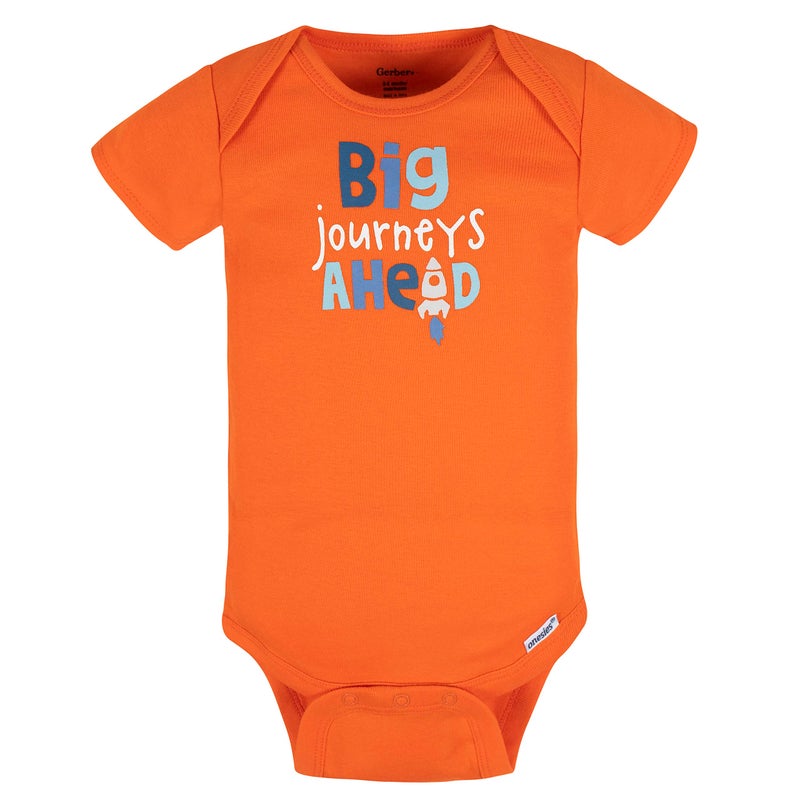 Gerber Baby Boys 5-Pack Short Sleeve Variety Onesies Bodysuits Shirt, Space, 6-9 Months US - Image 2