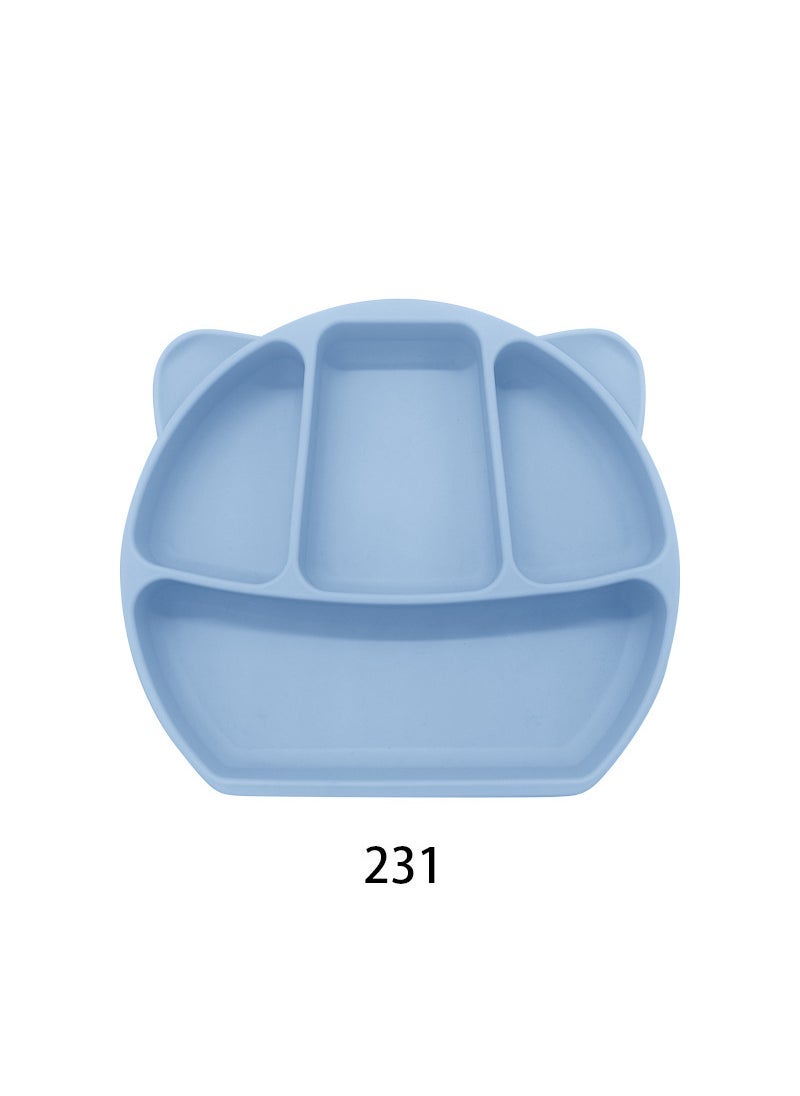 1 x 5 pcs 2024 Silicone Suction Baby Plate, Divided Smile 231 