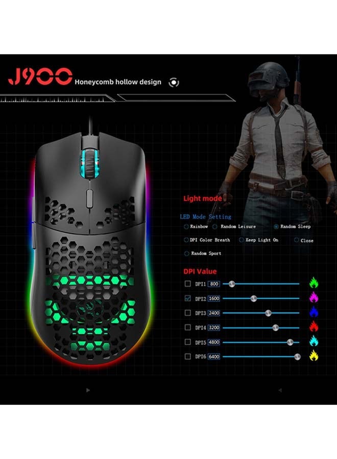 NIBEMINENT Wired Mouse Black - Image 4