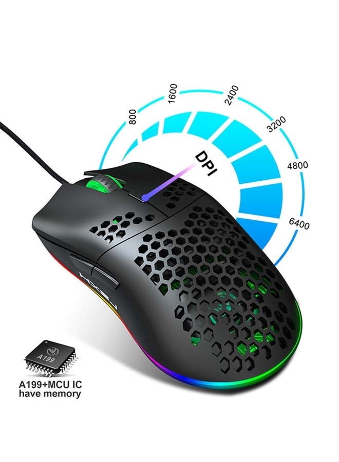 NIBEMINENT Wired Mouse Black - Image 2
