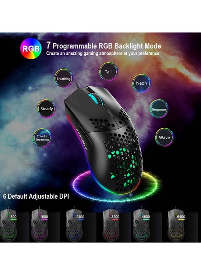 NIBEMINENT Wired Mouse Black - Image 3