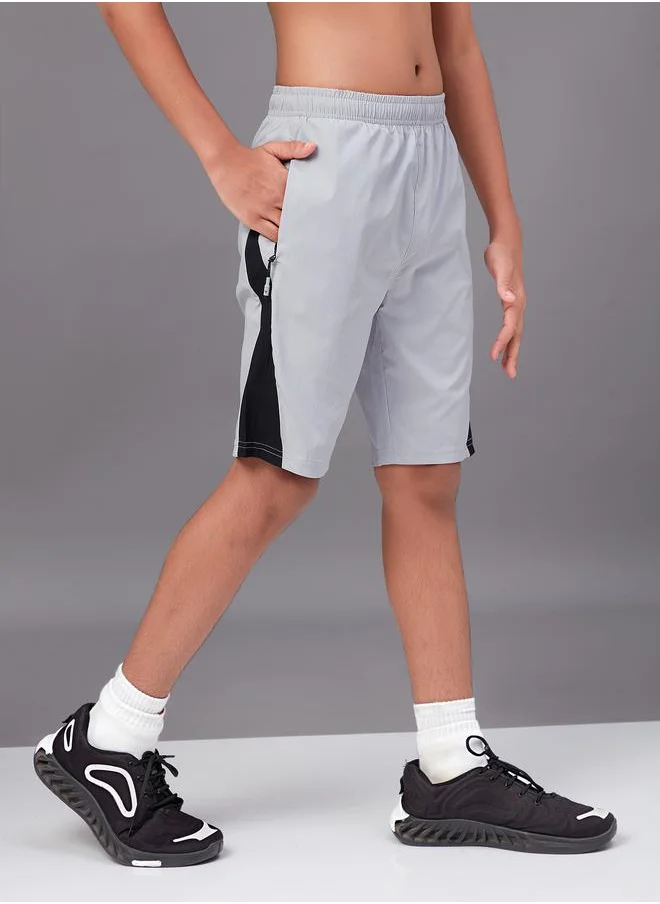 Technosport Contrast Side Panel 2-Way Stretch Shorts by Styli