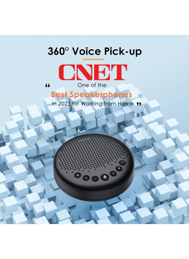 eMeet - EMEET Conference Speaker and Microphone Luna 360° Voice Pickup w/Noise Reduction/Mute/Indicator USB Bluetooth Speakerphone w/Dongle for 8 People Daisy Chain for 16 Compatible with Leading Software - Image 1