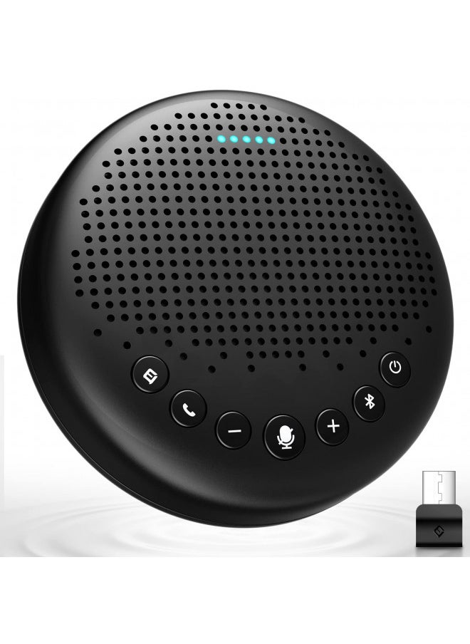 eMeet - EMEET Conference Speaker and Microphone Luna 360° Voice Pickup w/Noise Reduction/Mute/Indicator USB Bluetooth Speakerphone w/Dongle for 8 People Daisy Chain for 16 Compatible with Leading Software - Image 1