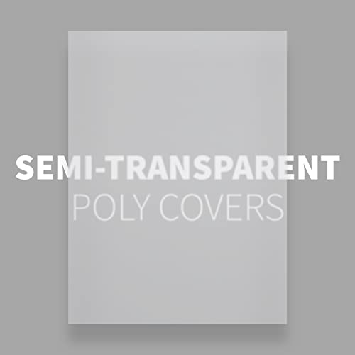 Binditek 50 Pack 15 Mil Frosted Polycovers, Semi-Transparent, 8-1/2 x 11 Inches, Lightly Textured Sand Finish, Square Corners, Unpunched Binding Covers, Office Supplies - Image 3