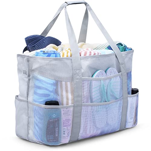 oscaurt Mesh Beach Bag Extra Large Waterproof Sandproof Beach Tote Pool Swim Bag Travel Vacation Essentials - Image 1