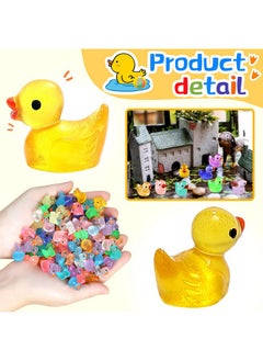 JIUZHU 225Pcs Mini Ducks Glow In The Dark Ducks Mini Resin Ducks Luminous Tiny Ducks To Hide And Seek Pranks Micro Garden Landscape Aquarium Diy Decoration Craft (15 Colors)  - Image 3