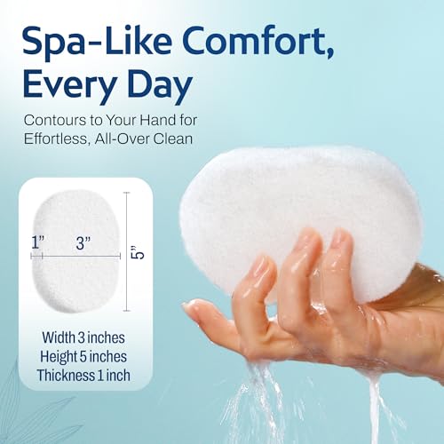 HartFelt Bath Sponges for Shower Women & Men | Soft Exfoliating Body Sponge for Dead Skin | Chemical-Free Sponges for Body | Cleanses Skin from Dirt & Excess Oil | Made in USA - Pack of 2 - Image 4