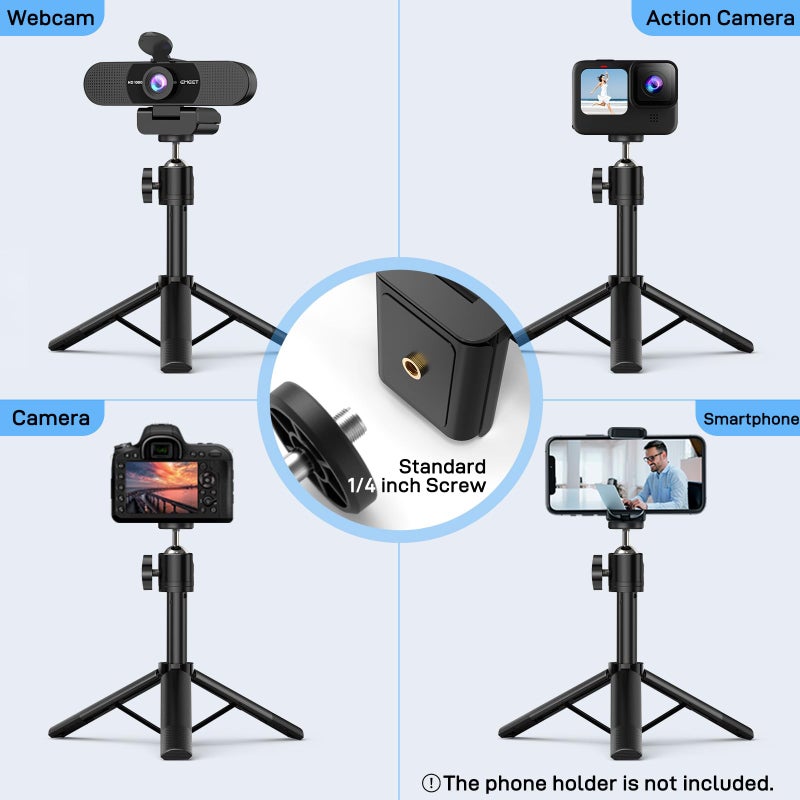 EMEET C960 Webcam with Tripod, 1080P Webcam with Microphone, Adjustable Height Mini Tripod, C960 Web Camera with Privacy Cover, Plug & Play with Stand for Zoom/Skype/YouTube/FaceTime - Image 3