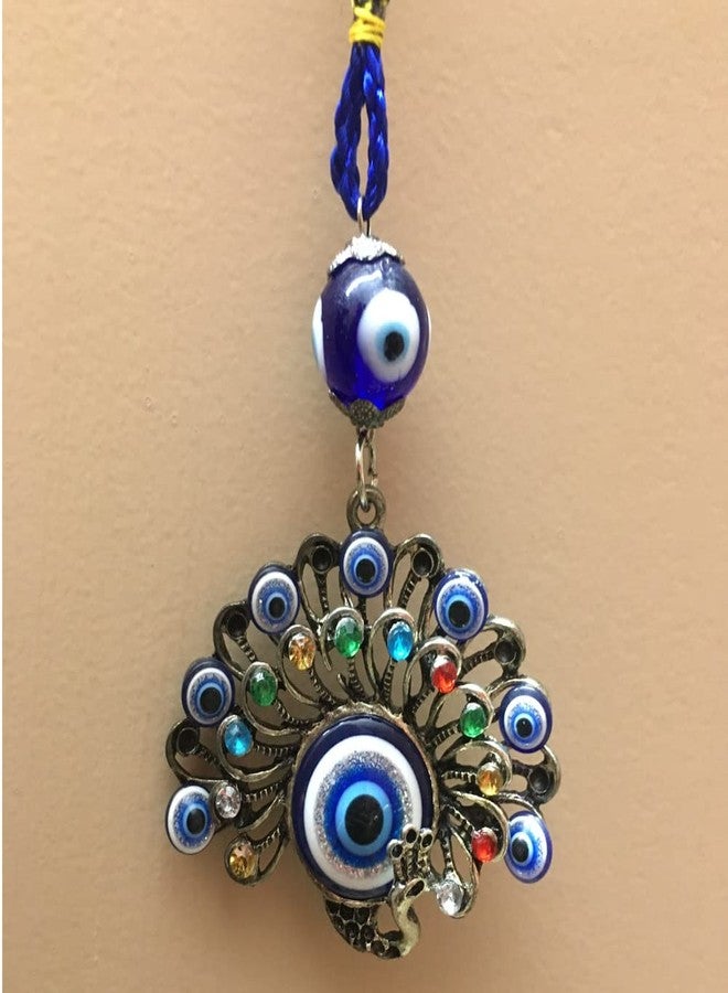 GJ Metal Peacock Evil Eye Hanging for Home Entrance & for Car Decoration - Image 3