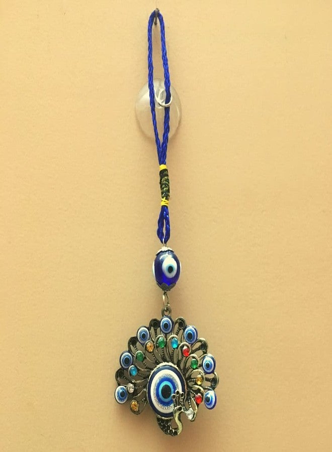 GJ Metal Peacock Evil Eye Hanging for Home Entrance & for Car Decoration - Image 2