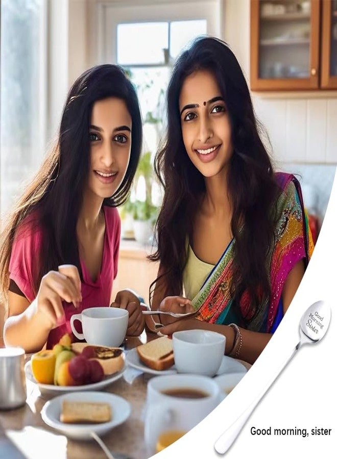 Sudaporn هدايا عيد ميلاد للأخوات، هدايا صباح الخير يا أختي، ملعقة هدية للأخوات، هدية عيد ميلاد الأخت، هدية عيد الميلاد، هدية تخرج للنساء، هدية لمحبي القهوة من الأخوات - Image 3