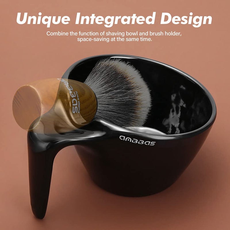 Anbbas Badger Hair Shaving Brush with Shaving Soap Bar and Upgrade Lathering Way-POP Mug A5 Melamine,Foaming Set for Men Wet Shave,Women Girls Hair Removal - Image 3