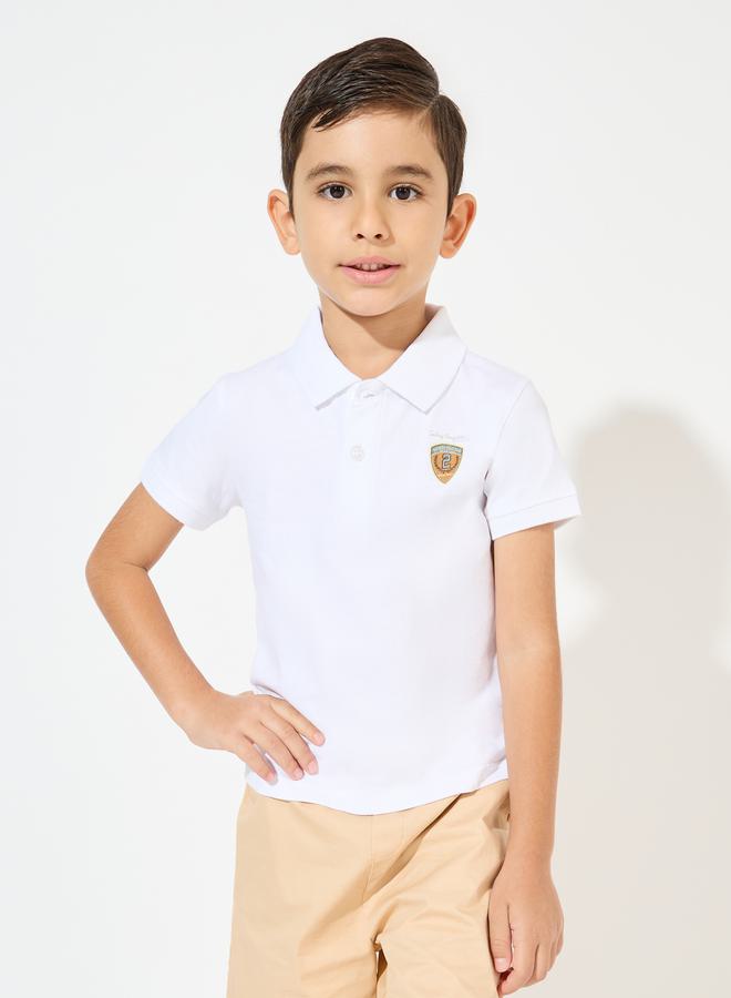 Styli Minimal Print Polo T-Shirt - Image 1