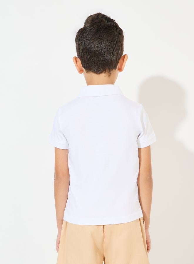 Styli Minimal Print Polo T-Shirt - Image 4