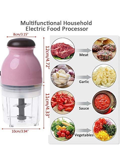 ISTARA Istara ABS Stainless Steel Mini Electric Meat Grinder Capsule Cutter Food Processor Vegetable Fruit Blender Multicolor  - Image 2