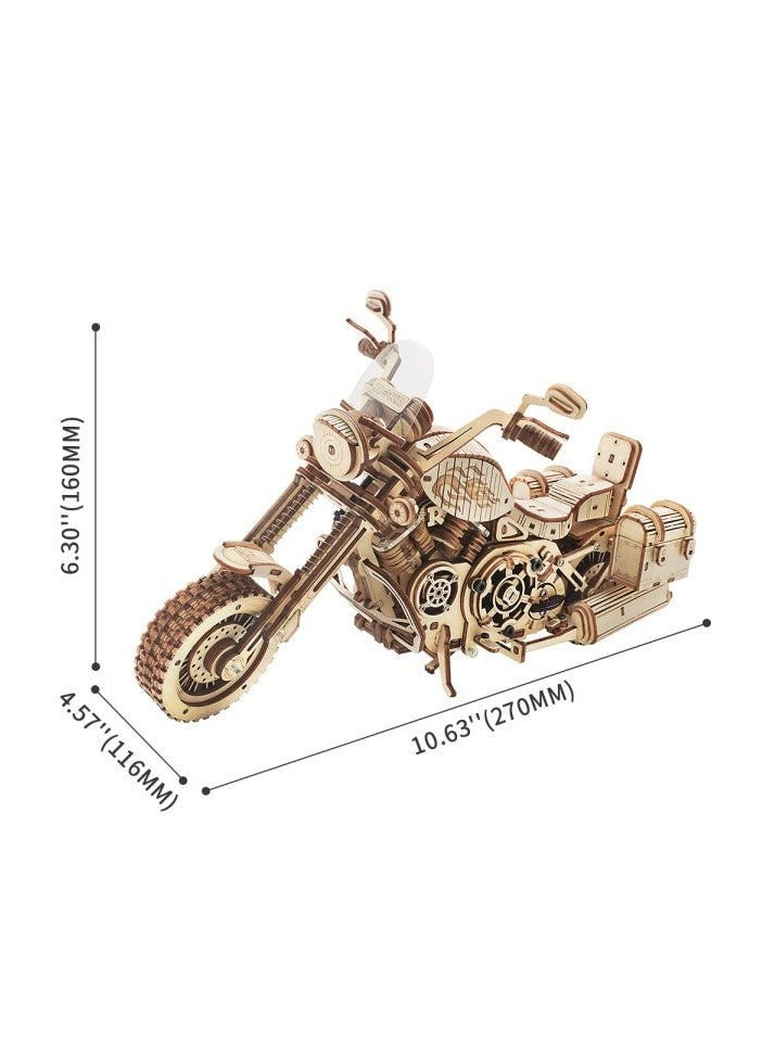 Robotime ROKR Cruiser Motorcycle LK504,3D Wooden Puzzles for Adults/Teens, Creative Home Decor, Unique Gift for Craft Hobby Adults/Teens - Image 2