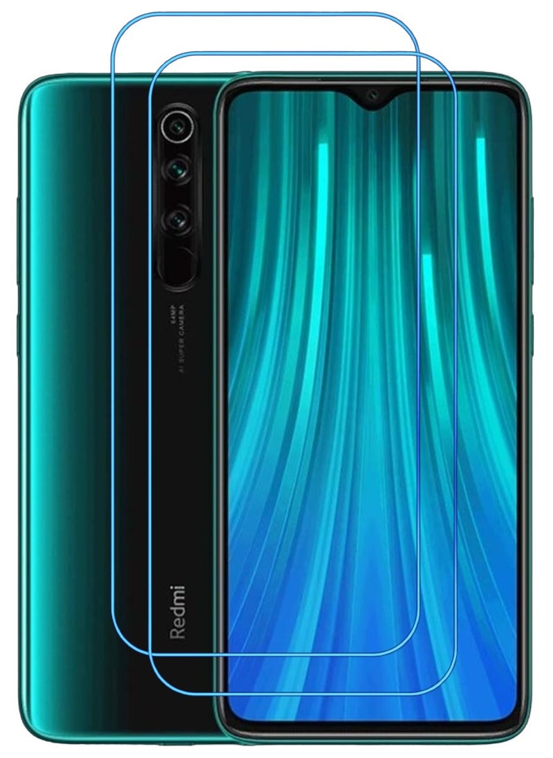 ACLIX 2 Pieces Antistatic ESD Dustproof Premium Quality High Definition Clear Tempered Glass Screen Protector Designed For Xiaomi Redmi Note 8 Pro - Image 1